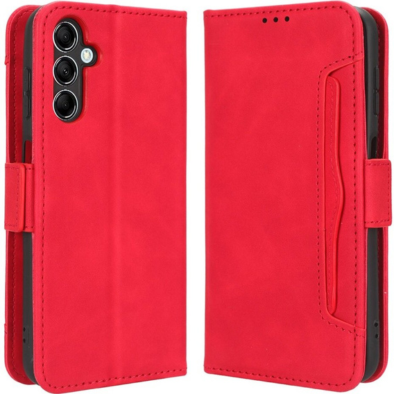 Flip case for Samsung Galaxy M34, Card Slot, red