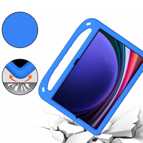 Children's Case for Samsung Galaxy Tab S9 FE+, Children's Case with Handle, blue
