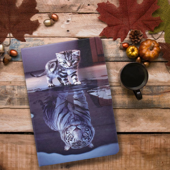 Case for Samsung Galaxy Tab A9+ X210 / X215 / X216B, cat and tiger