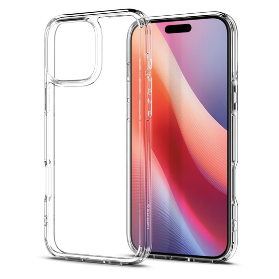 Spigen case for iPhone 16 Pro, Ultra Hybrid, transparent + 9H Tempered Glass