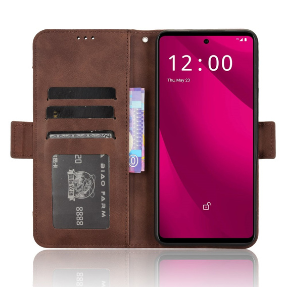 Flip case for T Phone 2 Pro 5G, Card Slot, brown