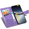 Flip case for Xiaomi Poco F7, Butterfly, purple