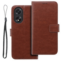 Flip case for Oppo A38 4G / Oppo A18 4G, Crazy Horse Wallet, brown
