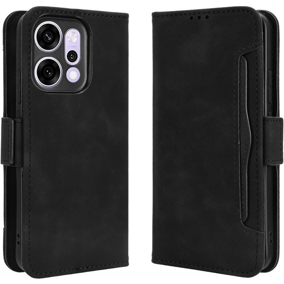 Flap case for Oppo Reno 14, Card Slot, wallet, black