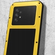 Love Mei Case for Samsung Galaxy A53 5G, armored with glass, yellow