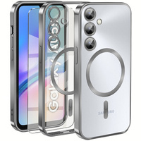 Case for Samsung Galaxy A05s, Electro MagSafe, silver + Screen Glass