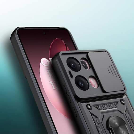 Case for Oppo Reno 13 Pro, CamShield Slide, black
