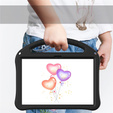 Children's case for T Tablet 2 5G, with stand and handle, black