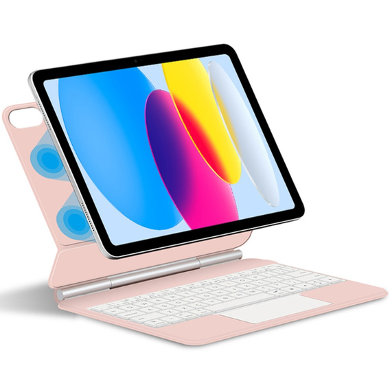 Keyboard Case for iPad 10.9" 2022 (10 gen.) / iPad 11" 2025 A16 (11 gen.), Magnetic Keyboard Touchpad, pink