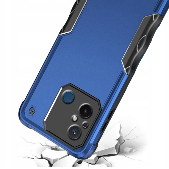 Armored case for Xiaomi Redmi 12C, Dual-Layer, dark blue