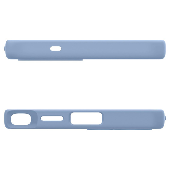Spigen Case for Samsung Galaxy S25 Ultra, Silicone Fit Mag, blue + Tempered Glass