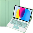 Case + keyboard iPad 10.9 2022 10 Gen, TouchPad Pen Slot, light green