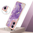 Protective Case for Motorola Moto G24 / G24 Power / G04, Marble Slim Case, dark purple