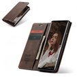 CASEME case for Huawei P30 Pro, Leather Wallet Case, dark brown