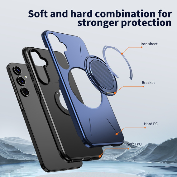 MagSafe case with stand for Samsung Galaxy A57 5G, blue