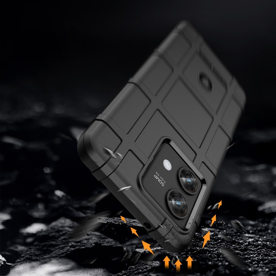 Case for Motorola Edge 40 Neo, Rugged Shield, black