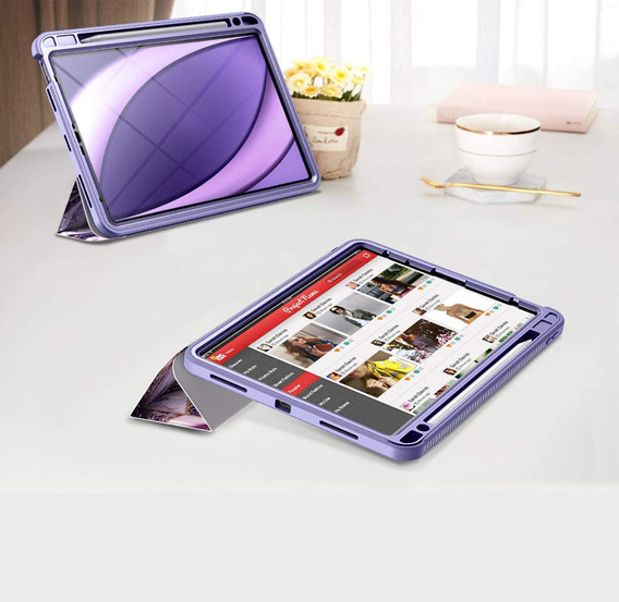 Case for iPad Air 4 10.9 2020 / iPad Pro 11 2020 / 2018, Suritch Full Body Marble, purple