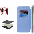 Flip case for iPhone 16E, RFID Wallet MagSafe CamShield, blue