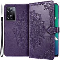 Flip case for Oppo A57s, Mandala, purple