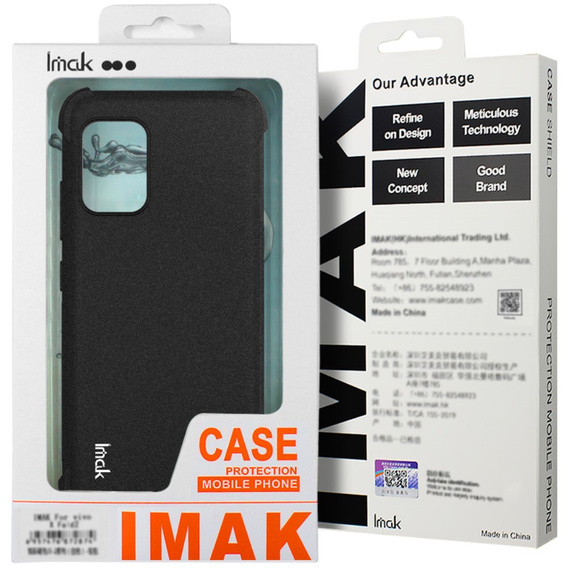 IMAK case for Motorola Edge 50 Ultra, Dropproof, black