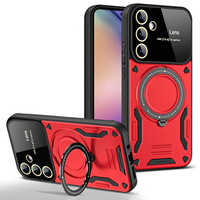 Armored Case for Samsung Galaxy A55 5G, Magnetic Ring, red