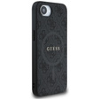 GUESS Case for iPhone 16E, 4G Ring Classic Logo, black
