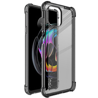 IMAK case for Motorola Edge 20 Lite, Dropproof, transparent / black