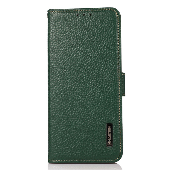 KHAZNEH RFID case for Samsung Galaxy S23 Ultra, Litchi Texture, green
