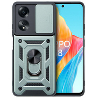 Case for Oppo A58 4G, CamShield Slide, green