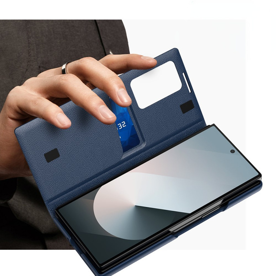 Flip case for Samsung Z Fold5 5G, Smart View Wallet, dark blue