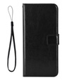 Flip case for Samsung Galaxy S25 FE, Crazy Horse Wallet, black