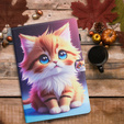 Case for Lenovo Tab M11, with flap, cat