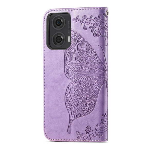 Flip case for Motorola Moto G24 / G24 Power / G04, Butterfly, purple