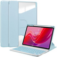 Keyboard case for Lenovo Tab M11, Rotary 360° Leather, light blue
