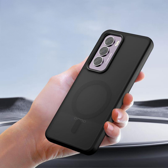 Case for Oppo Reno 12 Pro, for MagSafe, ERBORD Matt Case, black