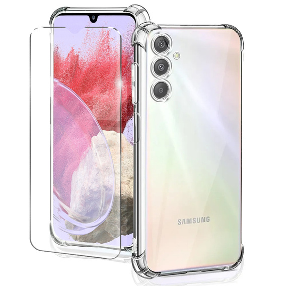Case for Samsung Galaxy M34 5G, Anti-Shock, transparent + 9H Glass