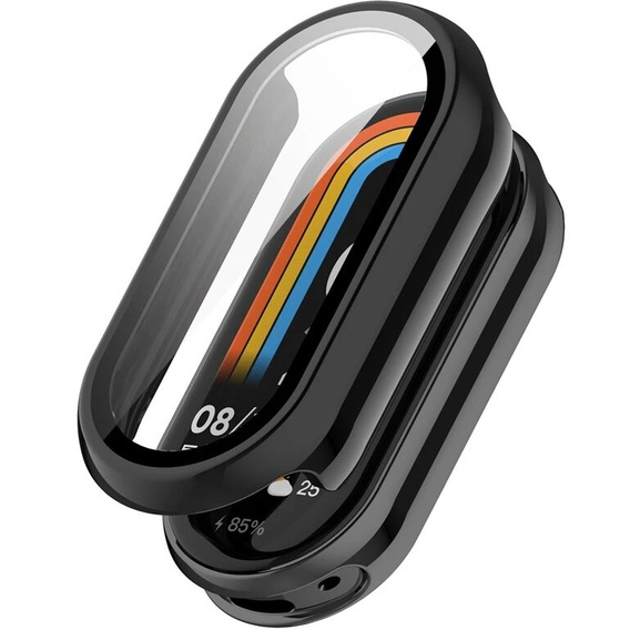 2in1 Case + Tempered Glass for Xiaomi Smart Band 10 / 9 / 8, black