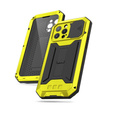 Case for iPhone 13 Pro, R-JUST CamShield Slide, armoured, yellow / black