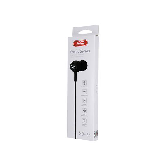 XO S6 Wired earphones with microphone (3.5 mm mini-jack)