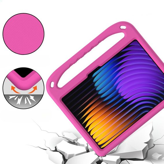 Children's case for Xiaomi Pad 7 / 7 Pro, with handle, pink