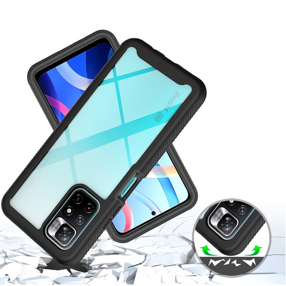 Case for Xiaomi Poco M4 Pro 5G / Redmi Note 11S 5G, Shockproof, with film, blue