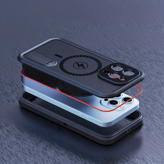 Waterproof case for iPhone 13 Pro Max, Redpepper, for MagSafe, black