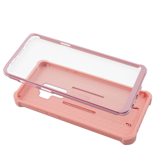 Armored case for Samsung Galaxy S9 Plus, Dexnor Full Body, pink rose gold