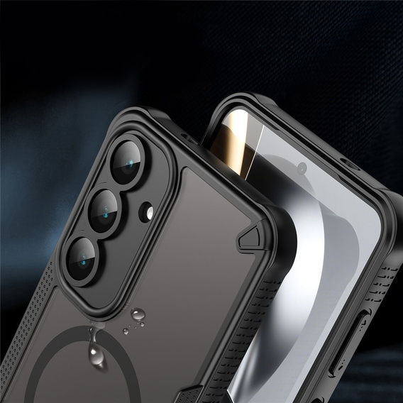 Armoured case for Samsung Galaxy S25 FE, for MagSafe, matt black