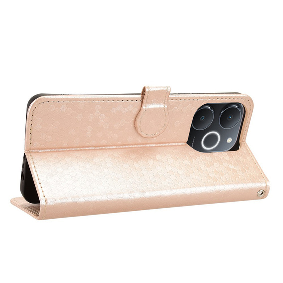 Flip case for Realme Note 70T 4G, Wallet Rhombus, gold