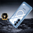 Case for Samsung Galaxy S25 FE, Shockproof, with glass, for MagSafe, blue