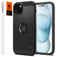 Spigen case for iPhone 15, Tough Armor Mag MagSafe, black + 9H Tempered Glass