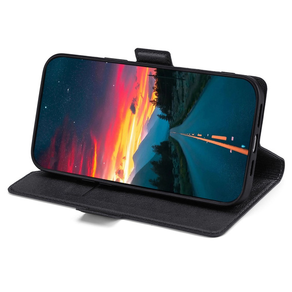Flip case for Oppo A57s, Wallet Thin Magnet, black