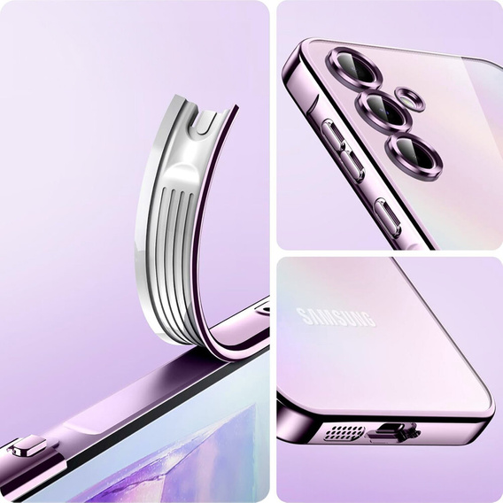 Case for Samsung Galaxy A55 5G, Electro MagSafe, pink + Screen Glass