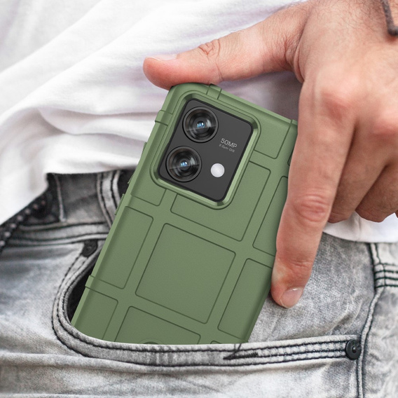 Case for Motorola Edge 40 Neo, Rugged Shield, green
